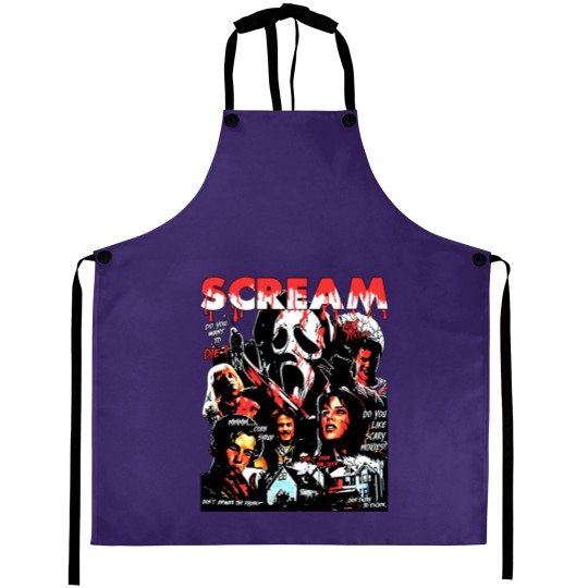 Discover Scream Vintage Halloween Aprons, Horror Movie Aprons, Scream Merch
