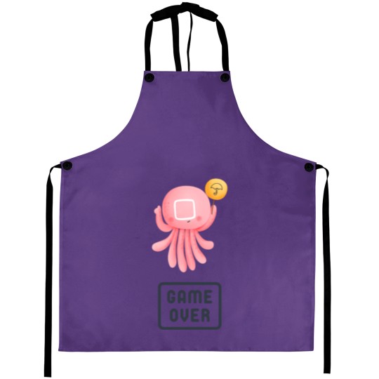 Discover Squid Ga me Merch _amp_ Gifts game over Aprons