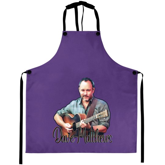 Discover Dave Matthews With Guitar (Cartoon) Aprons