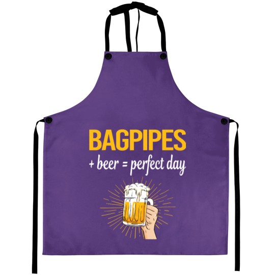 Discover Bagpipe Beer Perfect Day Bagpipe Bagpipes Bagpiper Aprons