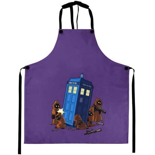 Discover JAWA Steals DOCTOR WHO Mens Aprons, Tardis Police