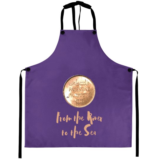 Discover 1939 Palestinian Coin Aprons with From the River to the Sea as a Caption