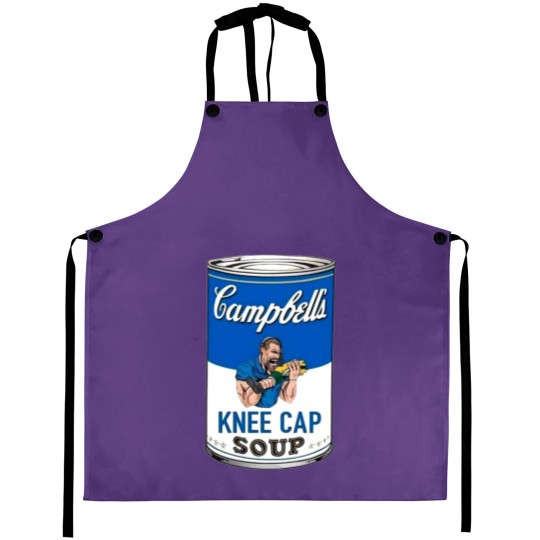 Discover Campbell's Kneecap Soup Graphic Aprons, Dan Campbell's Kneecap Soup Graphic