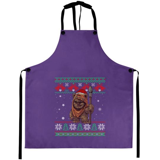 Discover Cute Santa Wicket Ewoks Endor Ugly Sweater Christmas Aprons