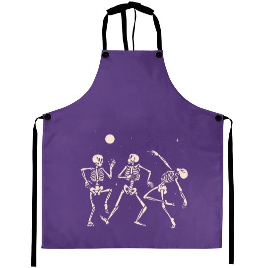 Discover Vibing dancing skeletons Aprons