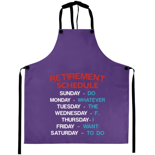 Discover Retired - retirement schedule Aprons