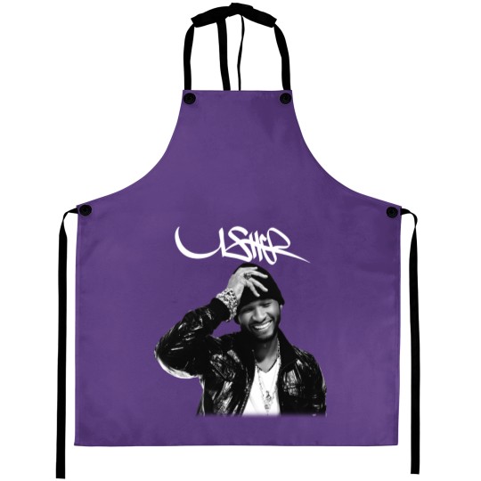 Discover Vintage Usher Unisex Graphic Concert Apron