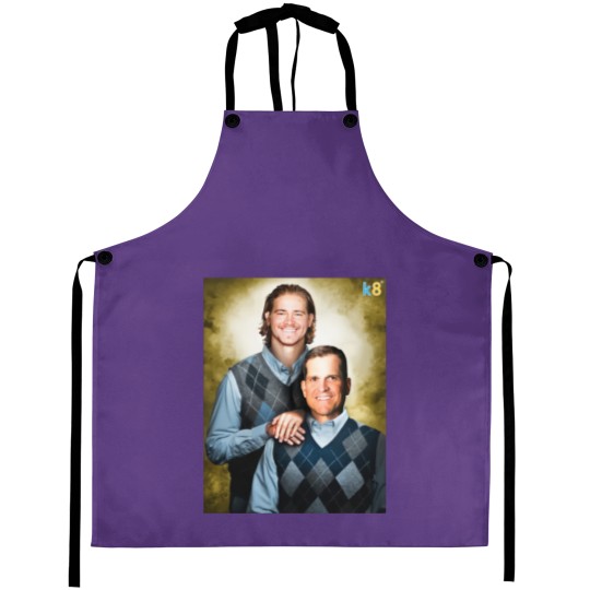 Discover Streetwear - Football Justin Herbert and Jim Harbaugh Aprons