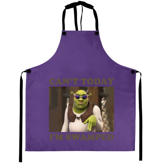 Discover Can't Today I'm Swamped Funny Shrek Aprons