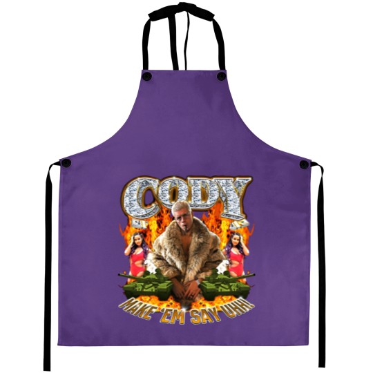 Discover Cody Rhodes Make 'Em Say Uhh Aprons Cotton Men's Aprons