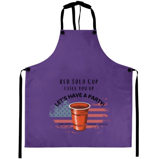 Discover Toby Keith Aprons, Rememberance of Toby, Red Solo Cup