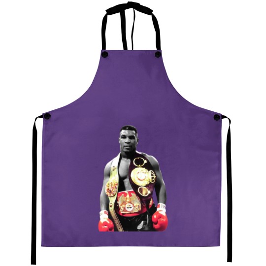 Discover Mike Tyson Boxing Men Aprons Black Cotton Aprons All Sizes S to 5XL