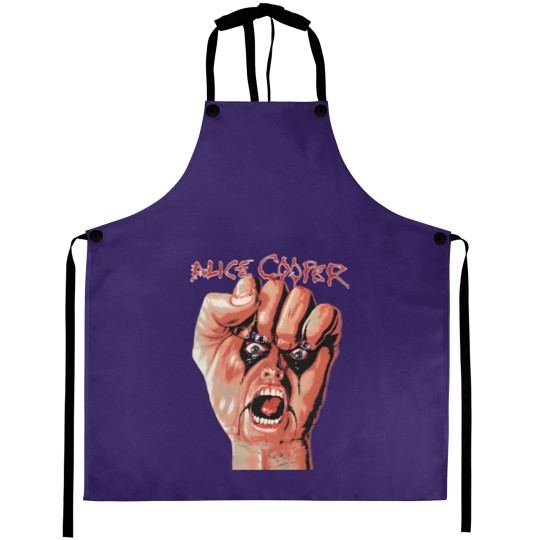 Discover Alice Cooper Tour Rock Music Aprons, Alice Cooper, Raise Your Fist and Yell Aprons