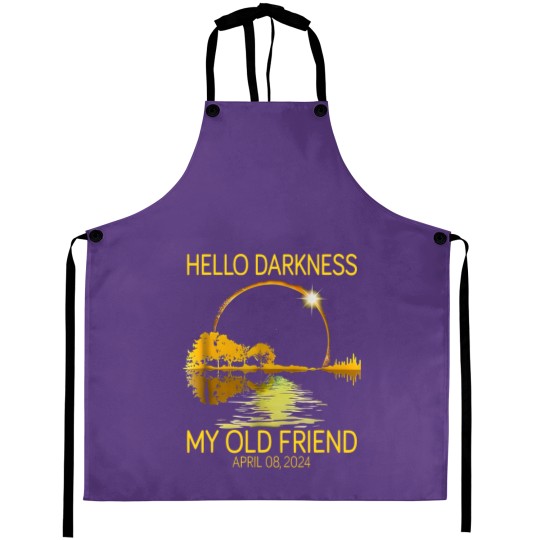 Discover Hello Darkness My Old Friend Eclipse Aprons, Hello Darkness Aprons
