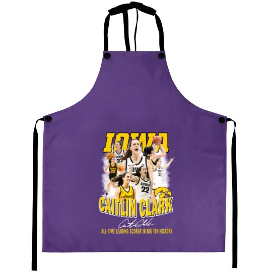 Discover Caitlin Clark All Time Leading Scorer In Big Ten History Aprons, Basketball 2024 Caitlin Clark Aprons