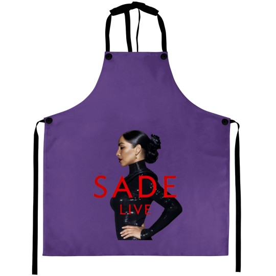 Discover Rare! Sade Adu Live In Concert Cotton Black All Size Men Women Aprons