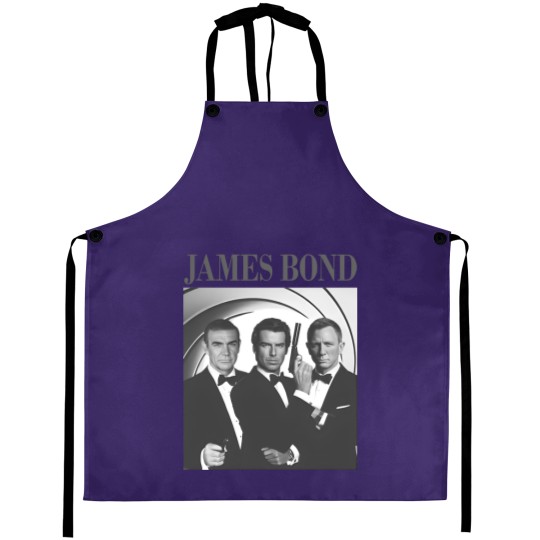 Discover James Bond Movie Aprons, James Bond Aprons, Vintage Aprons