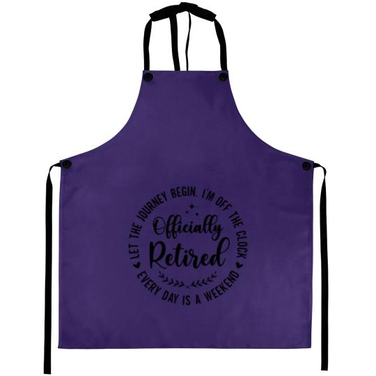 Discover Officially Retired 2024 Aprons, Funny Retired Aprons, Retirement Aprons
