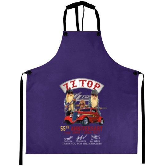 Discover ZZ Top 55th Anniversary Aprons, ZZ Top Rock Band Aprons