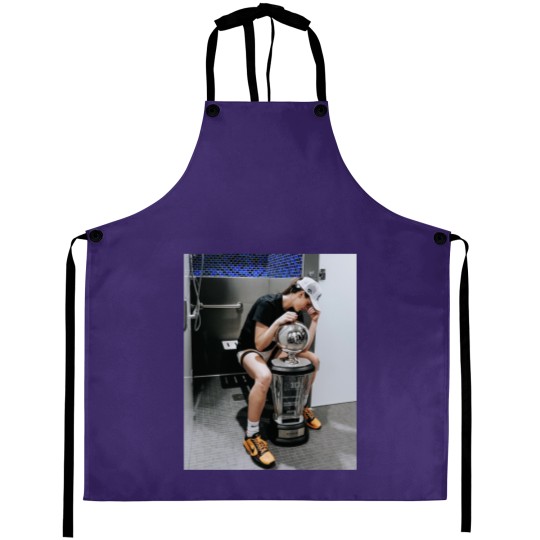 Discover Caitlin Clark Recreates Kobe Bryant Trophy Photo Aprons