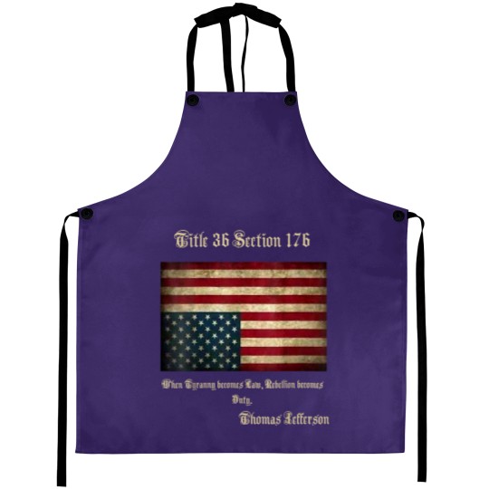 Discover American Flag Distress Upside Down Thomas Jefferson Patriot Aprons
