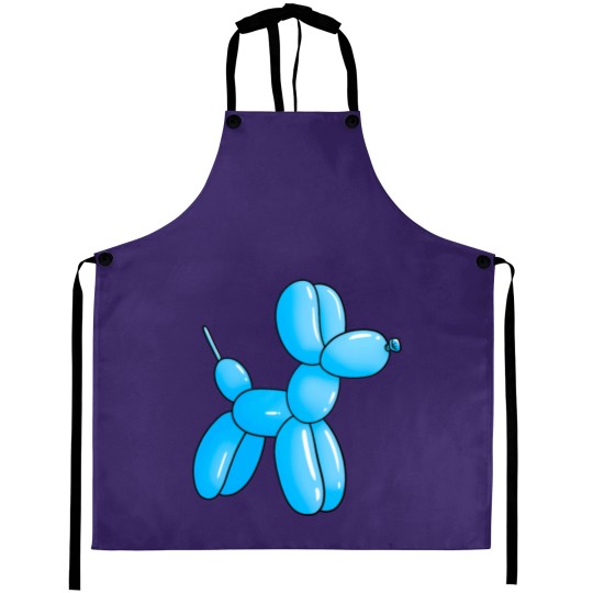 Discover Blue Cartoon Ballon dog Aprons