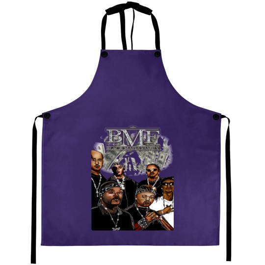 Discover b.m.f money rain Aprons Sticker Aprons