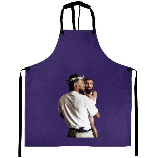 Discover Kendrick Lamar Holding Baby Drake Unisex Cotton Aprons