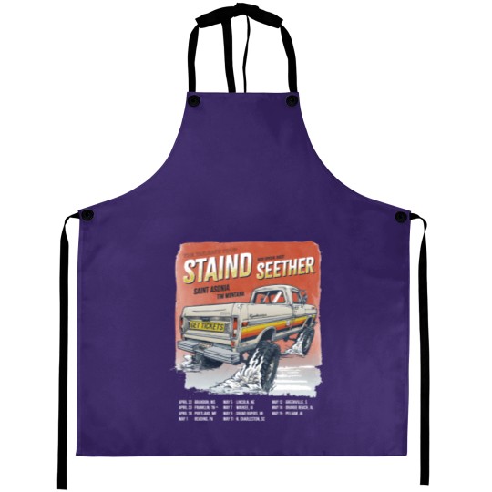 Discover Staind 2024 Tailgate Tour Aprons  Staind Band Fan Aprons  Tailgate 2024 Concert Sh
