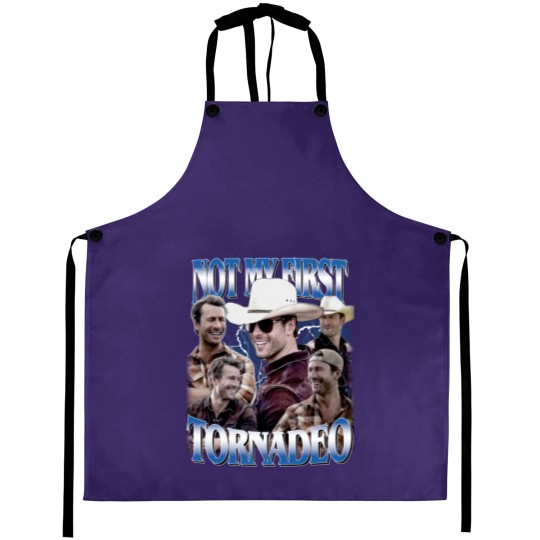 Discover Not My First Tornado 90s Vintage Aprons, Glen Powell Aprons, Tyler Owens Aprons