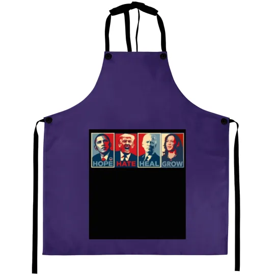 Discover Hope Hate Heal Grow Harris 2024 Aprons