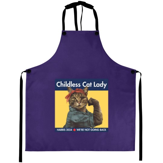 Discover Harris 2024 Aprons | Childless Cat Lady | Kamala Harris Aprons
