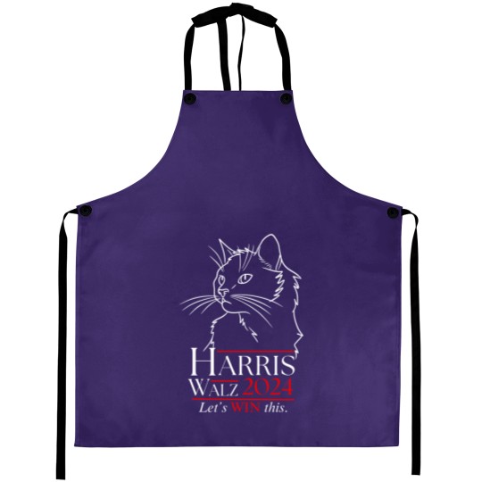 Discover Harris Walz 2024 Aprons Cat Lady for Kamala Harris Walz Aprons Cat Ladies