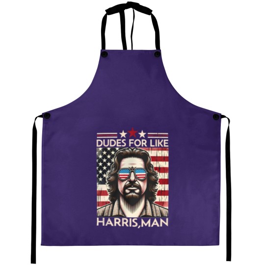 Discover Dudes for like Harris Man Aprons, White Dudes for Harris, White for Kamala Harris 2024 Aprons