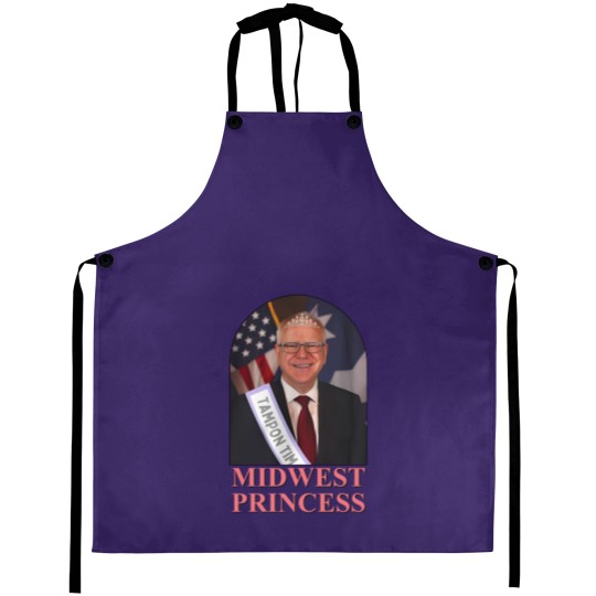 Discover Midwest Princes Tampon Tim Walz Aprons, Chappel Roan Aprons