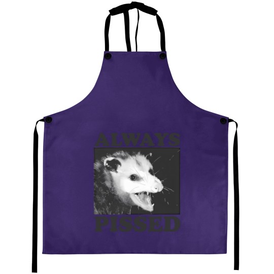 Discover Always Pissed Funny Opossum Eat Trash Be Free Aprons