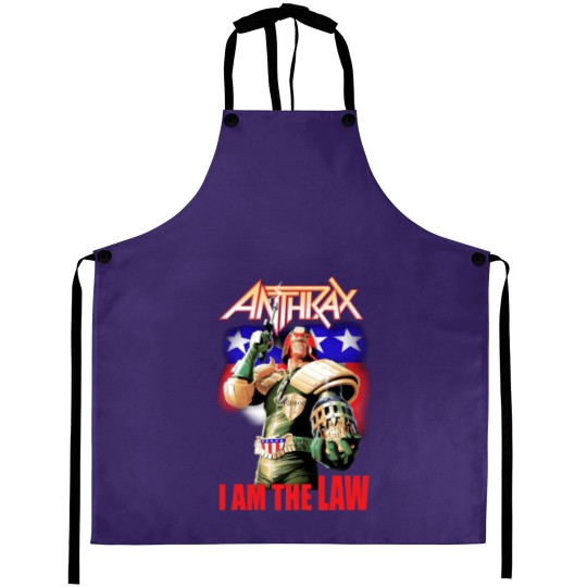 Discover Anthrax Aprons Judge Dredd I AM THE LAW Aprons NEW Heavy Metal Band