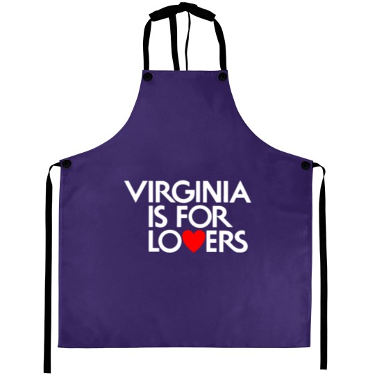 Discover Virginia Is For Lovers Logo Sign Aprons