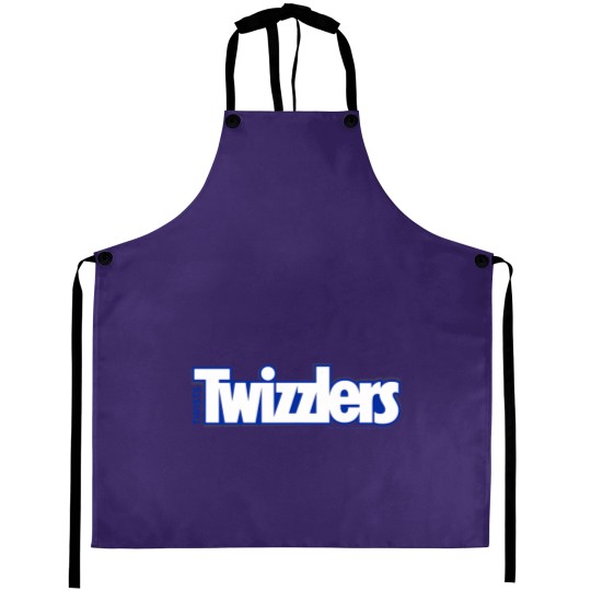 Discover Twizzlers Twists White Blue Logo Distressed Aprons