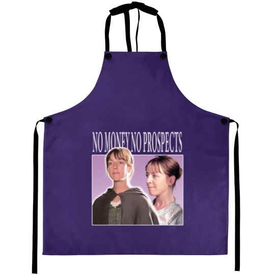 Discover No Money No Prospects Aprons, Pride and Prejudice Aprons, Charlotte Lucas Aprons