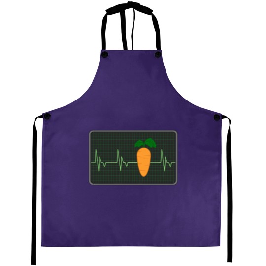 Discover Carrot Hearbeat Cool Carrot Design Aprons