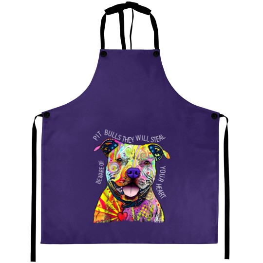 Discover Beware Pitbull They Will Steal Your Heart Aprons, Pit Bull Aprons