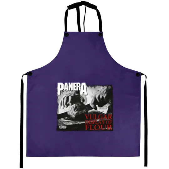 Discover PANERA Vulgar Display Of FLOUR Metal Band Parody Spoof Mayhem Skull Aprons