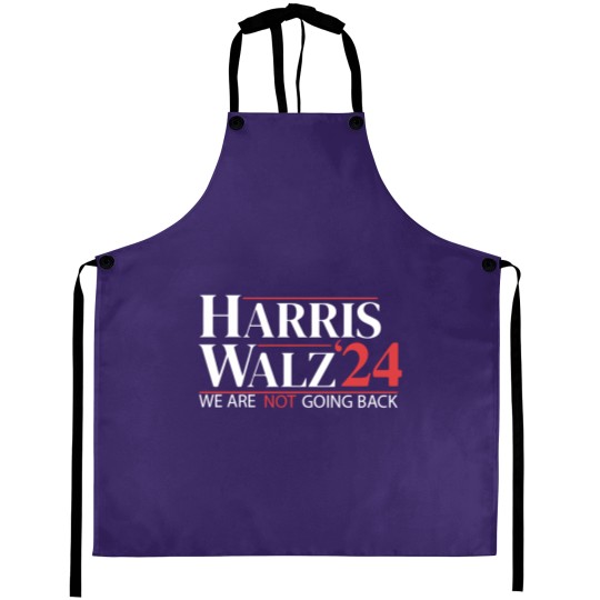 Discover Harris Walz Aprons 2024,We Are Not Going Back Aprons, Kamala Walz Aprons