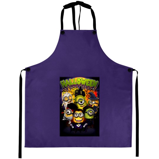 Discover Unisex Halloween Minions Jersey Short Sleeve Aprons