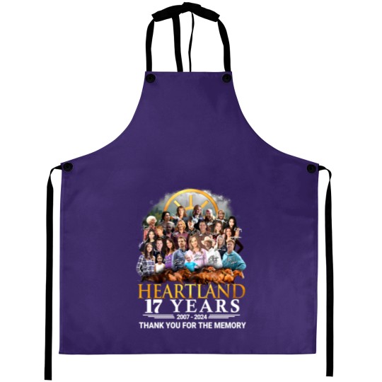 Discover Heartland 17th Anniversary Aprons, Heartland Thank For Memories Aprons, Classic Movie Aprons