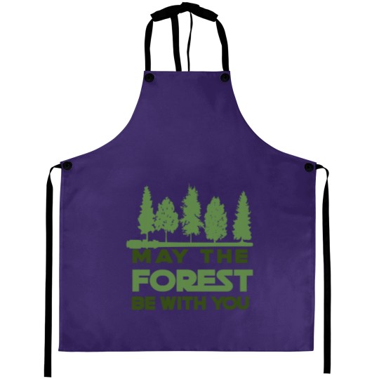 Discover May the Forest be With you Aprons