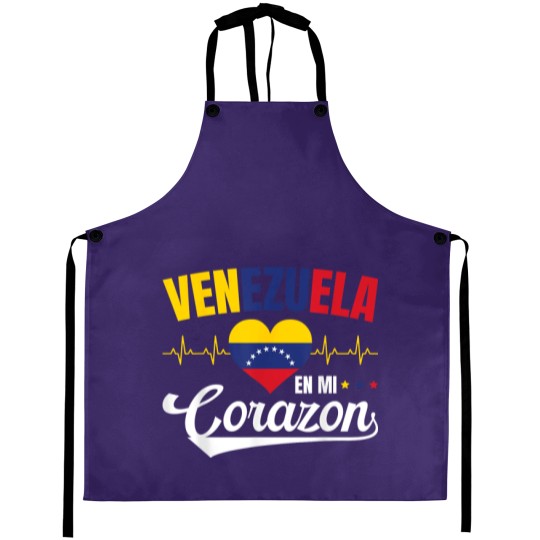 Discover Venezuela En Mi Corazon Souvenirs For Your Nativ Aprons