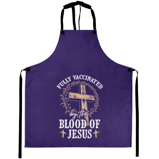 Discover Christian Jesus Lover Vaccinated Apron