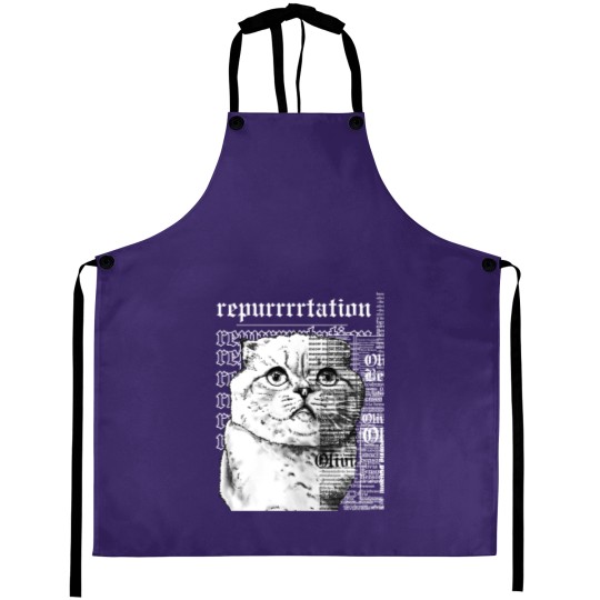 Discover Vintage Reputation Cat Aprons, Reputation Karma Aprons